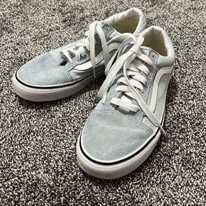 Light blue low-rise Vans